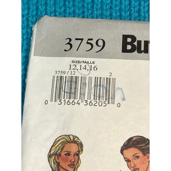 Butterick pattern 3759 top pants size 12 14 - Picture 2 of 9